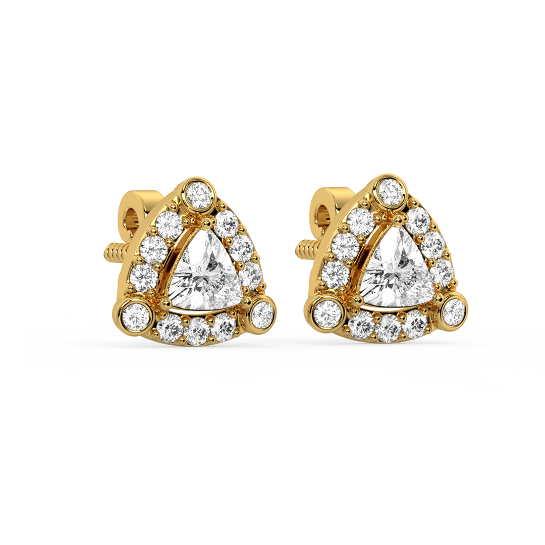 Triangle Fiesta lab Grown Diamond  Pendant Set by Stefee Jewels