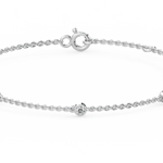 Load image into Gallery viewer, Bazel Set 5 Lab Grown Diamond Bracelet by Stefee
