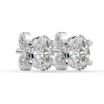 Load image into Gallery viewer, Solitaire Oval Lab Grown Diamond Studs Earrings by Stefee
