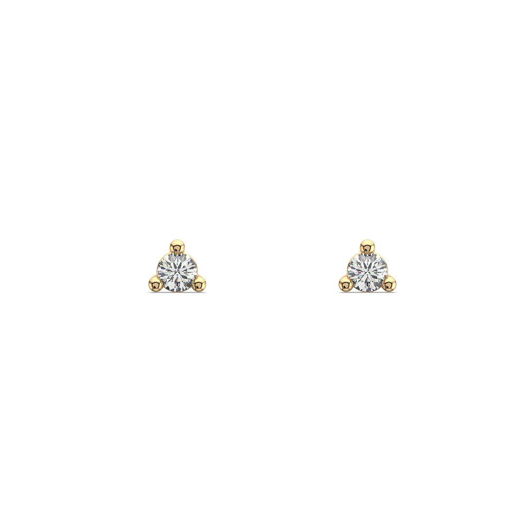 Tiny Diamond Studs Lab Grown Diamond Studs Earrings by Stefee