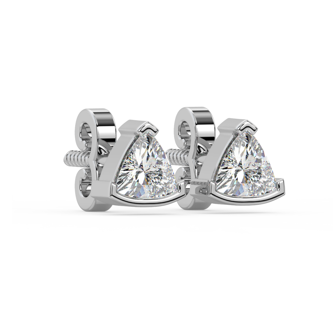 Eclectic Triangle  lab Grown Diamond  Pendant Set by Stefee Jewels