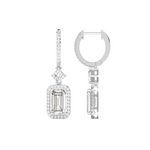 Load image into Gallery viewer, Emrald-Cut Drop  Lab Grown Diamond Earrings By Stefee Jewels
