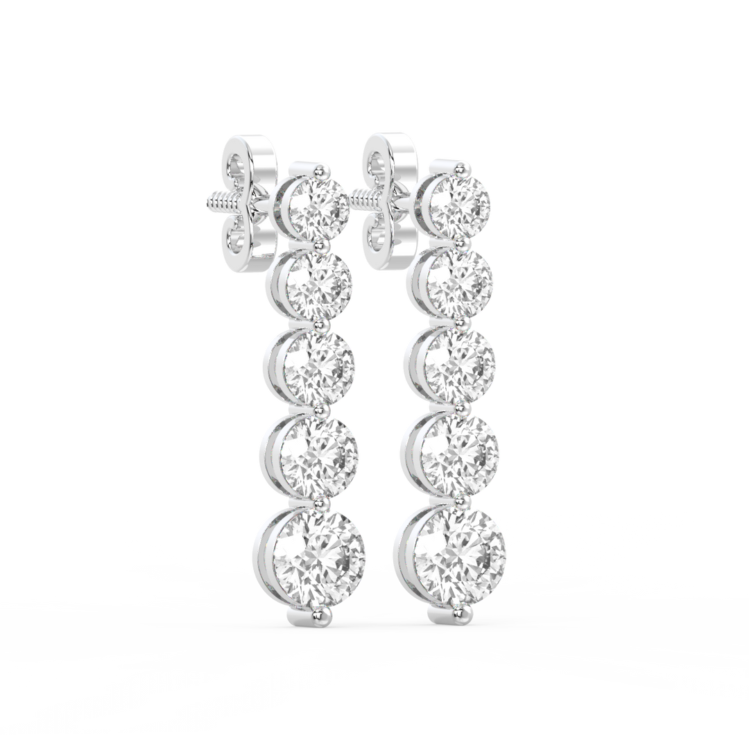 Elegant Double  Lab Grown Diamond Studs By Stefee Jewels