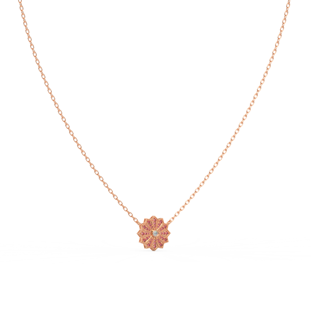 Clover Blossom Lab Grown Diamond Pendant by Stefee Jewels