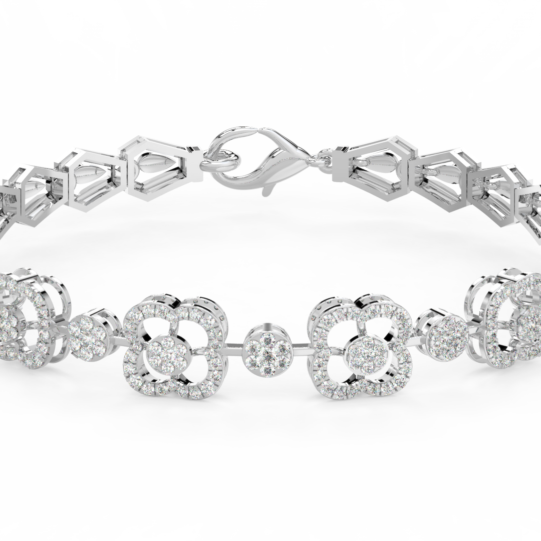 Twinkling Hearts Lab Grown Diamond Bracelet by Stefee jewels