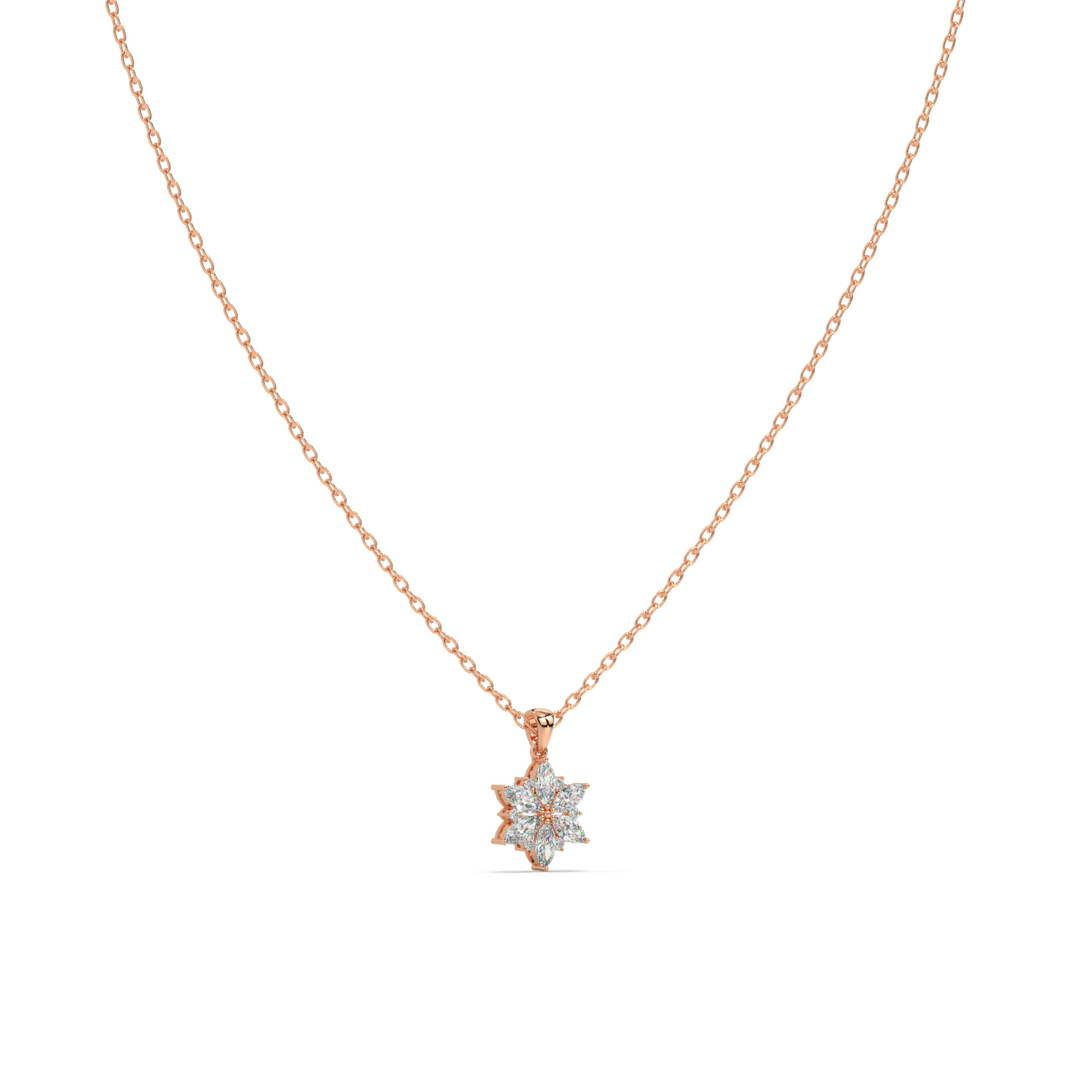 Gleaming Boom  Lab Grown Diamond  Pendant Set by Stefee Jewels