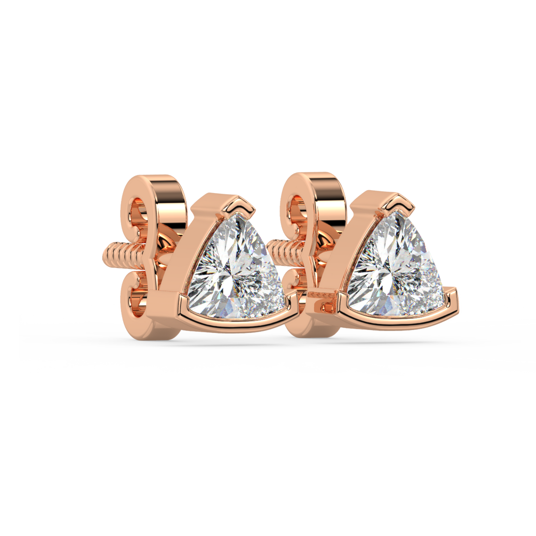 Eclectic Triangle  lab Grown Diamond  Pendant Set by Stefee Jewels