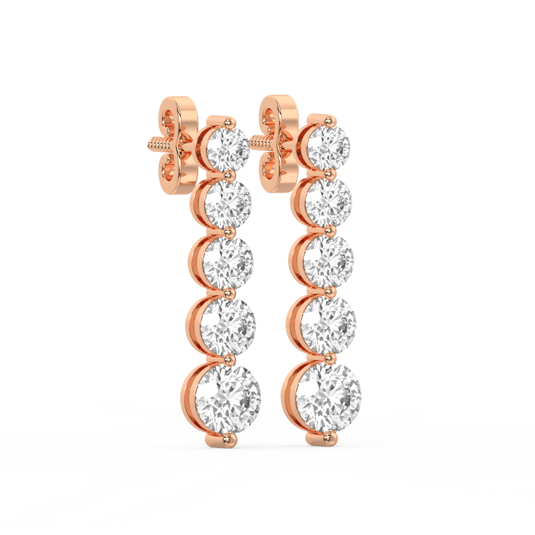 Elegant Double  Lab Grown Diamond Studs By Stefee Jewels