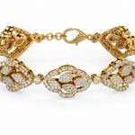 Load image into Gallery viewer, Sparkling Petals Lab Grown Diamond Bracelet by Stefee Jewels
