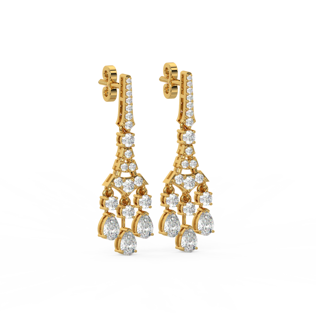 Tiny Drops Lab Grown Diamond   Earrings By Stefee Jewels