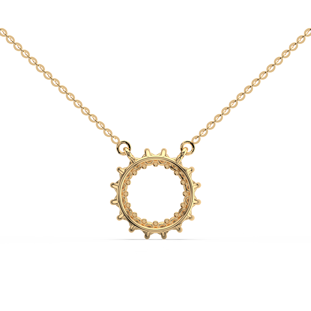 Open Circle Lab Grown Diamond Pendant Large by Stefee