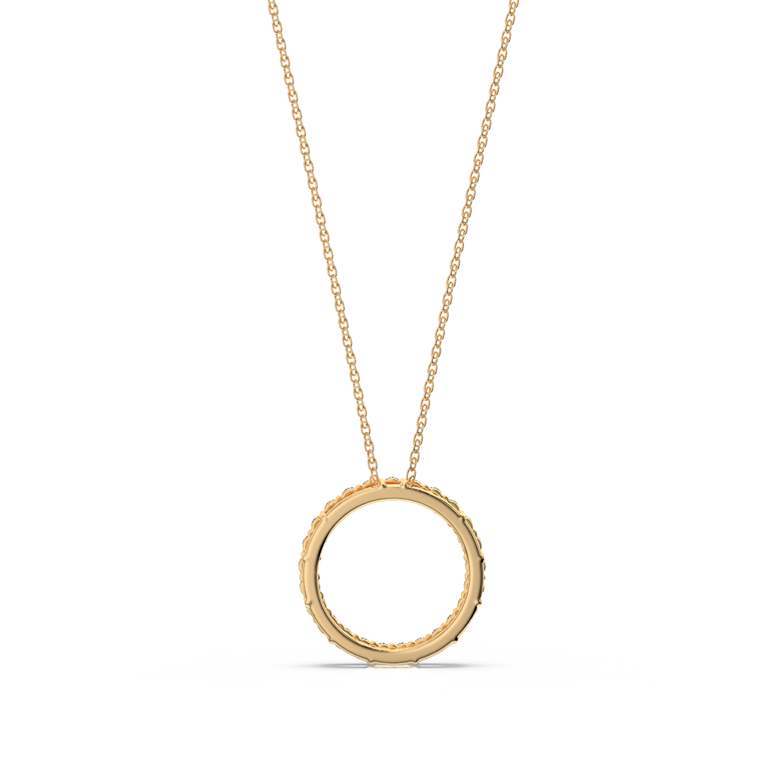 Mini Circle Lab Grown Diamonds Pendant by Stefee