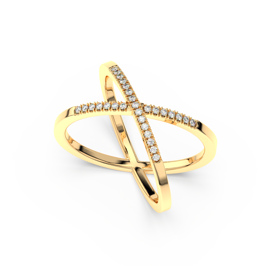 Signum Cross Lab Grown Diamond Ring by Stefee Jewels