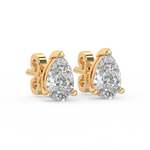 Load image into Gallery viewer, Solitaire Pear Lab Grown Diamond Studs Earrings by Stefee
