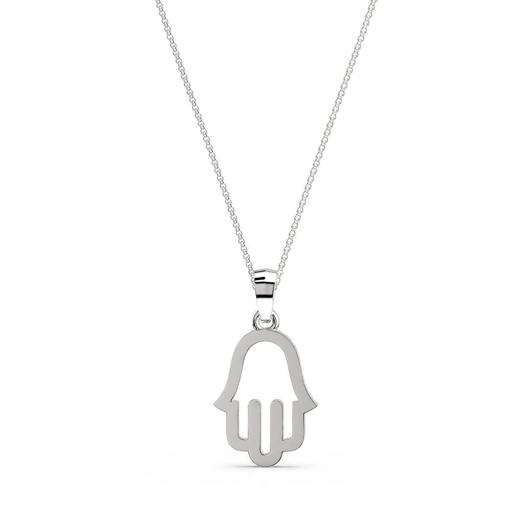 Hamsa Lab Grown Diamond Pendant by Stefee