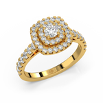 Load image into Gallery viewer, Double Halo Lab Grown - Engagement Diamond Ring by Stefee Jewels
