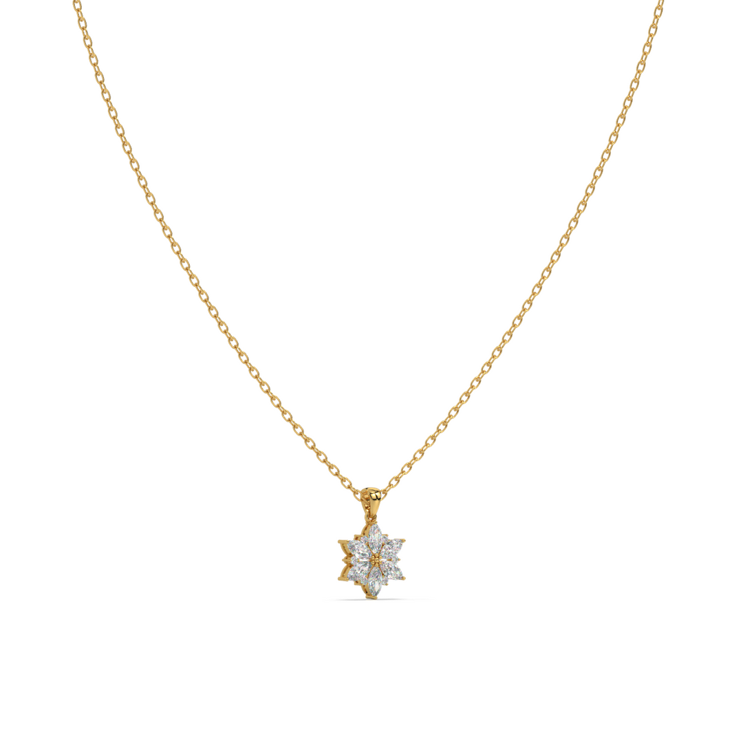 Gleaming Boom  Lab Grown Diamond  Pendant Set by Stefee Jewels