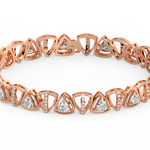 Load image into Gallery viewer, Bold Interlink Lab Grown Diamond Bracelet by Stefee Jewels