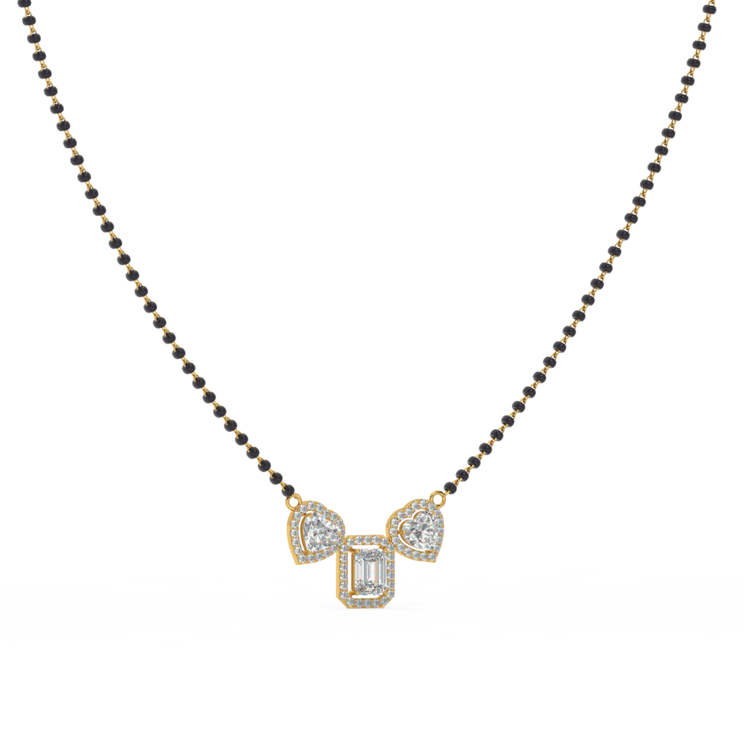 Contemporary Lab Grown Diamond Mangalsutra by Stefee Jewels