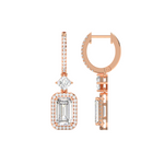 Load image into Gallery viewer, Emrald-Cut Drop  Lab Grown Diamond Earrings By Stefee Jewels
