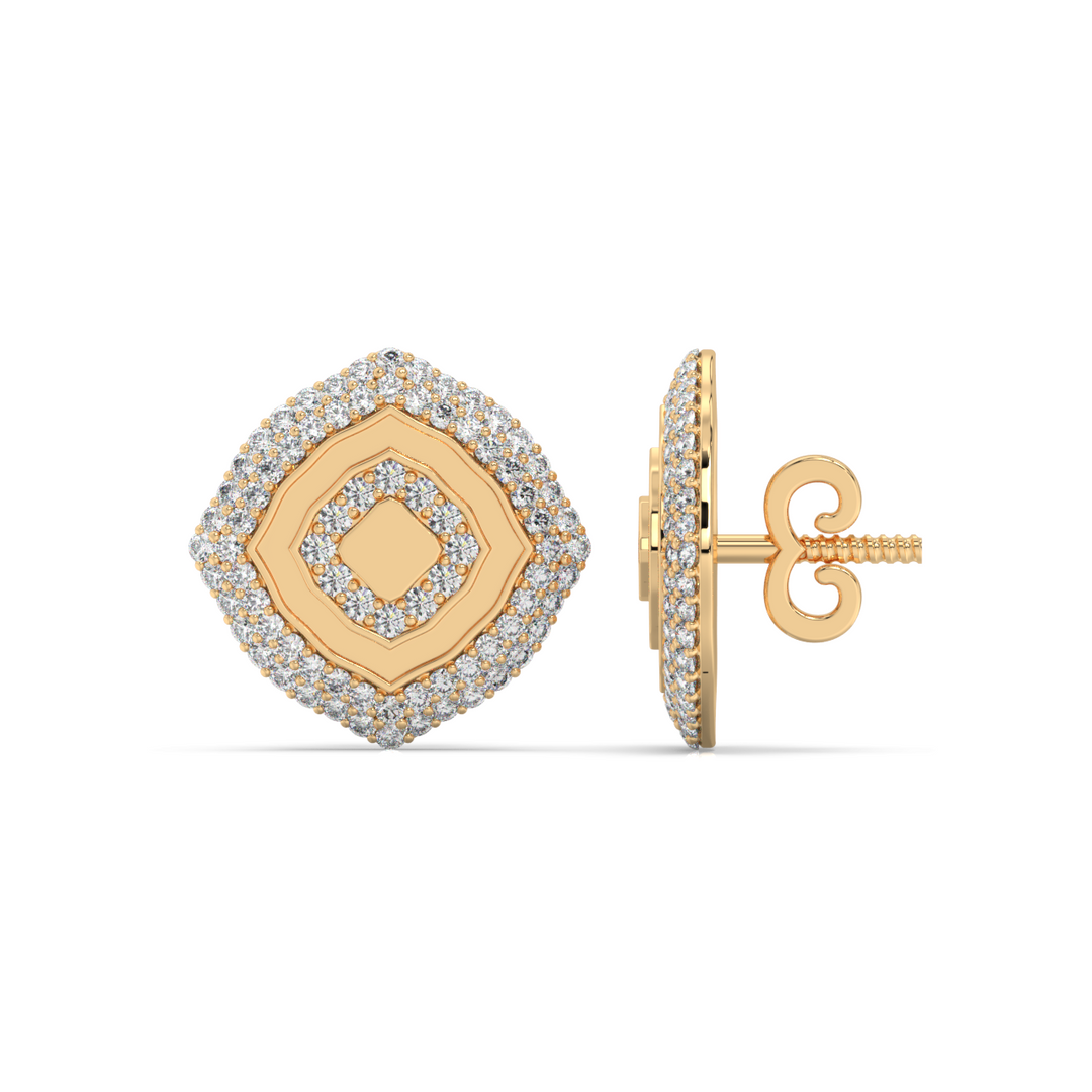 Shimmering Light Lab Grown Diamond Studd Earrings by Stefee Jewels