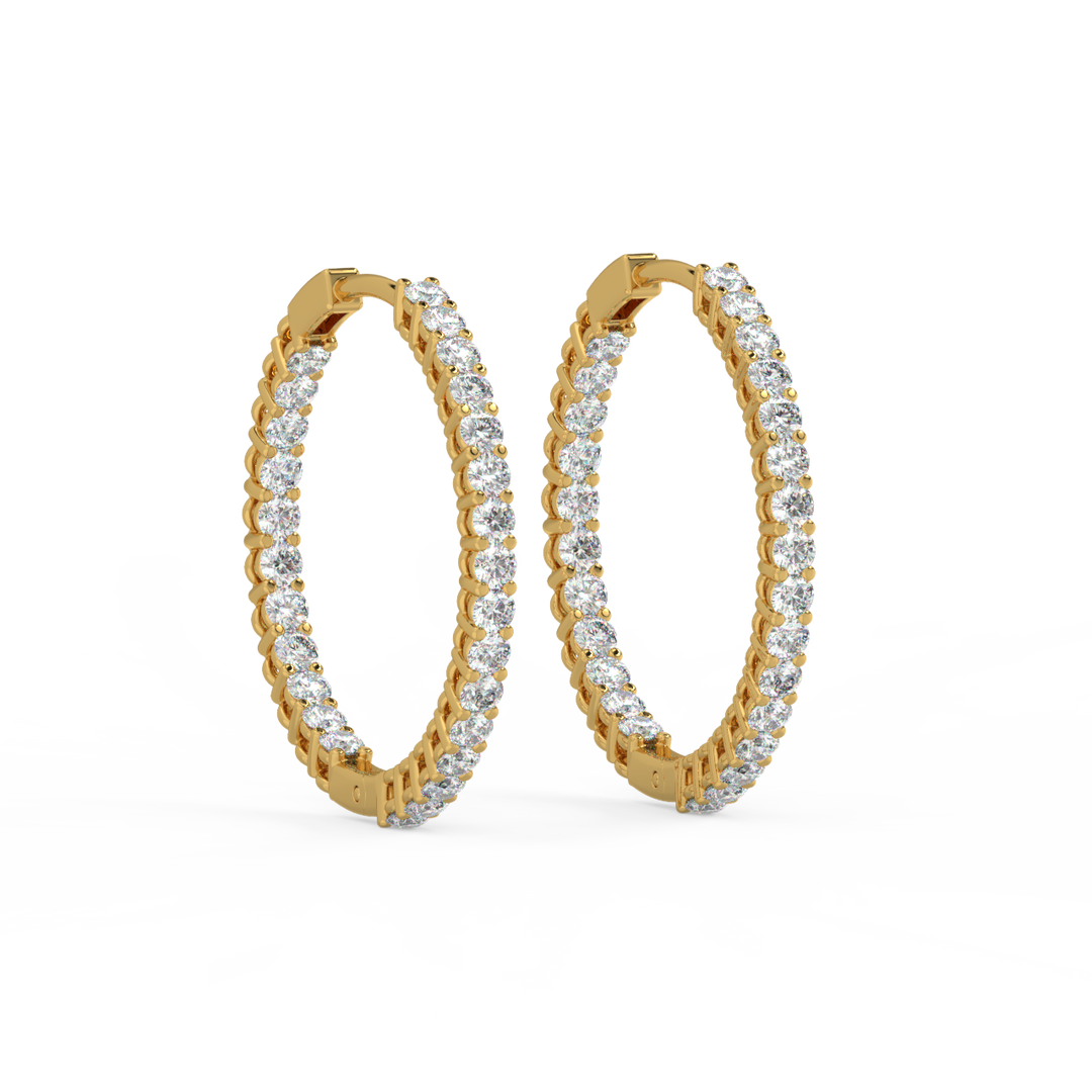 Lab Grown Diamond Hoop Earrings by Stefee