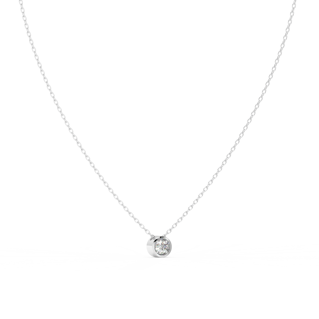 Sparkling Solitaire Lab Grown Diamond Pendant by Stefee Jewels