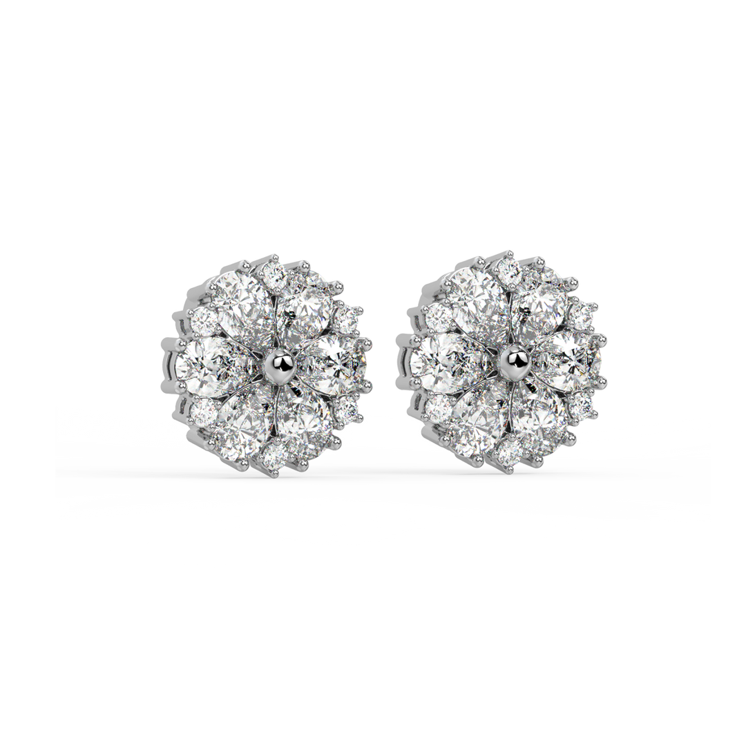 Floral Radiance  Lab Grown Diamond  Pendant Set by Stefee Jewels