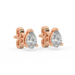 Load image into Gallery viewer, Solitaire Pear Lab Grown Diamond Studs Earrings by Stefee
