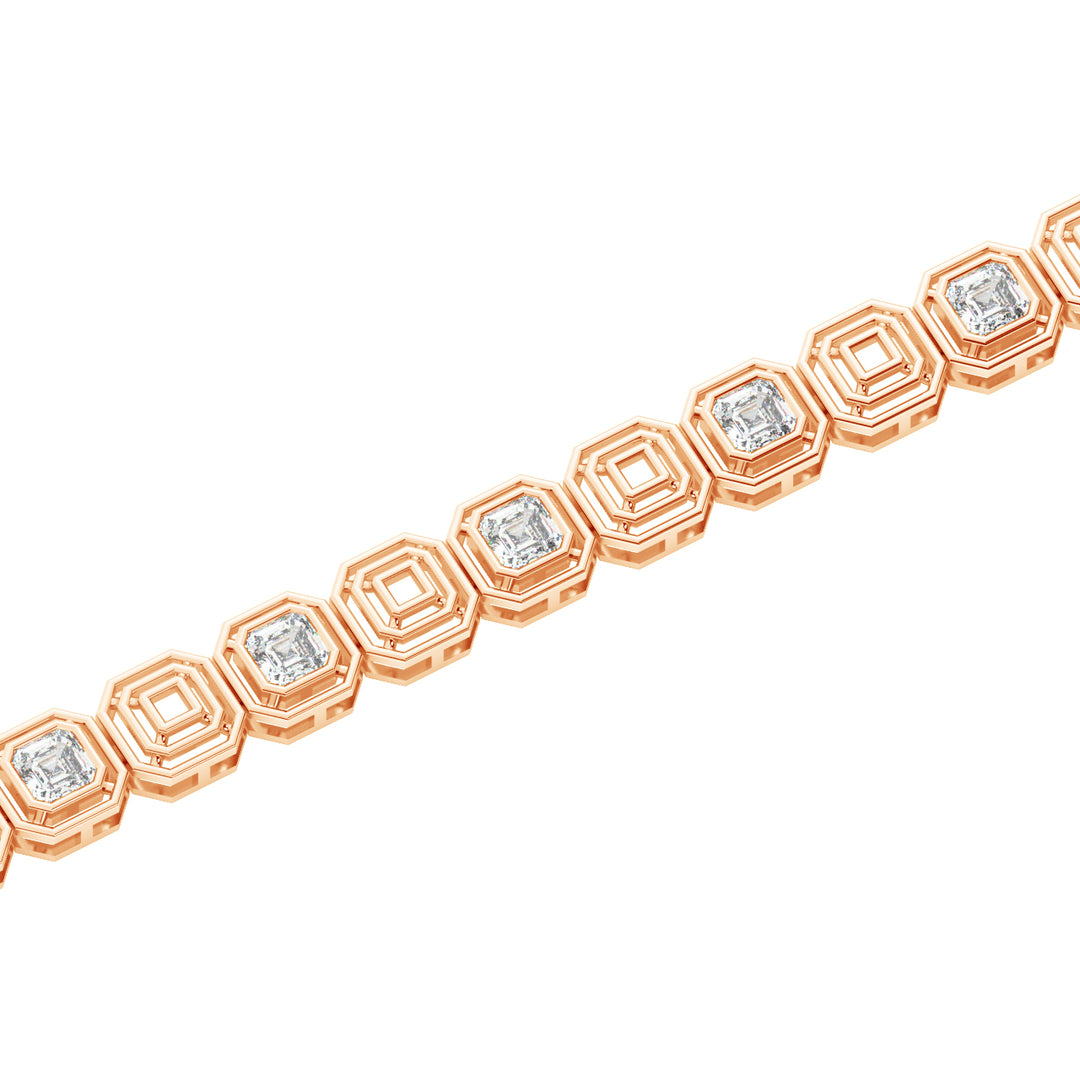 Bridal  Lab Grown Diamond Bracelet with sparkling  by Stefee Jewels