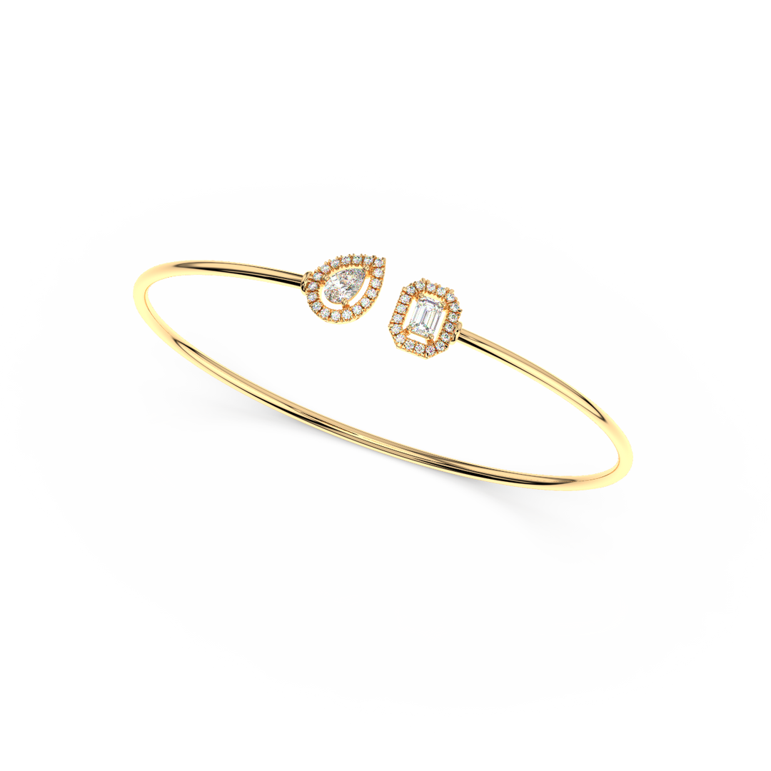 Geometric Lab Grown Diamond Bracelet by Stefee