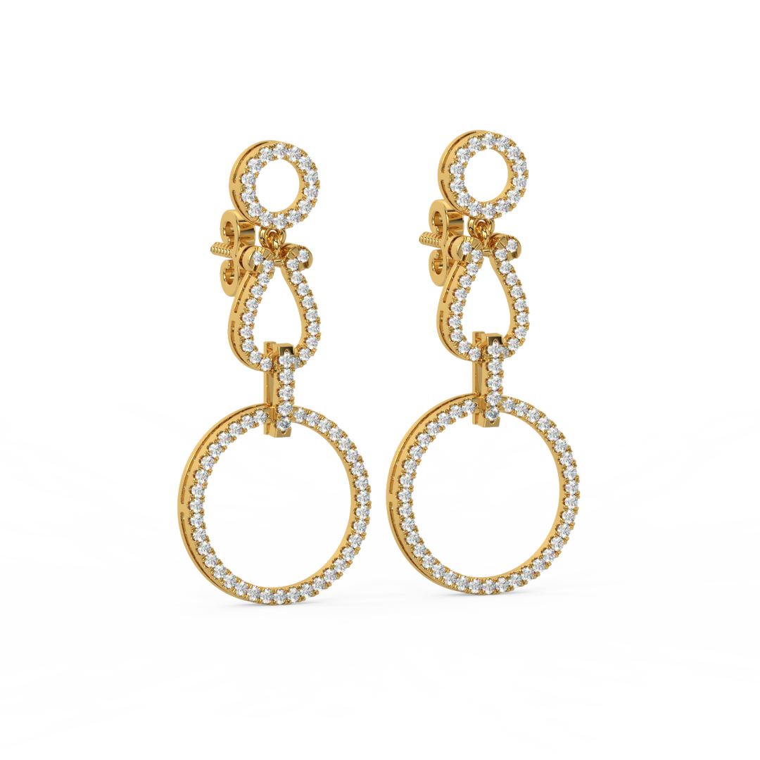 Hoops on Hoops  Lab Grown Diamond Earrings By Stefee Jewels