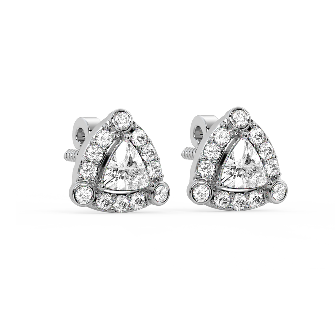 Triangle Fiesta lab Grown Diamond  Pendant Set by Stefee Jewels