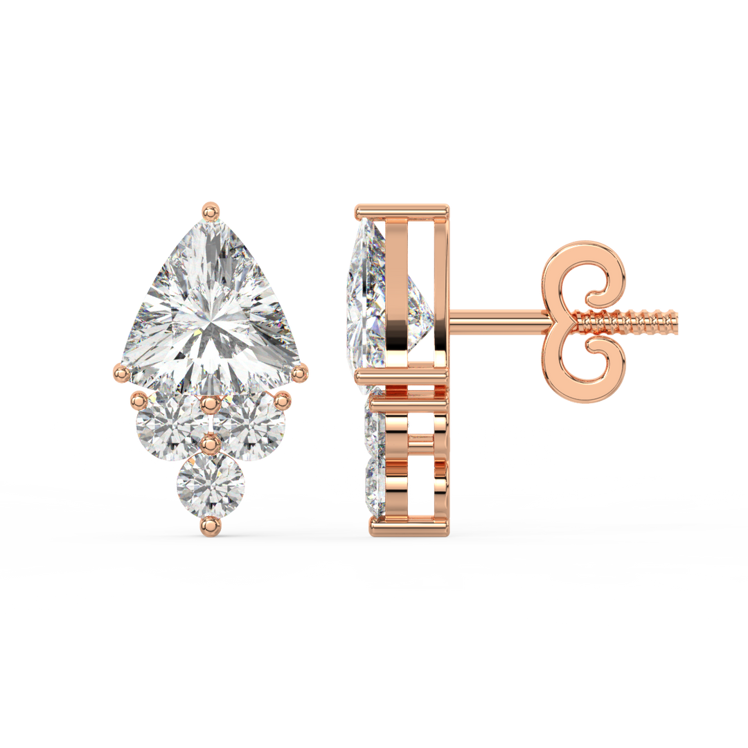 Classic Sparkle Lab Grown Diamond Stud Earrings by Stefee Jewels