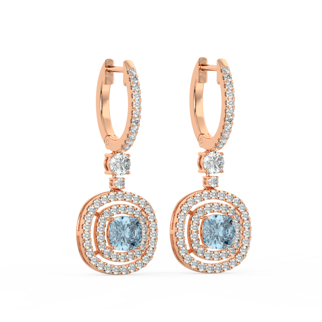 Shine Gem Hoop Earrings By Stefee Jewels