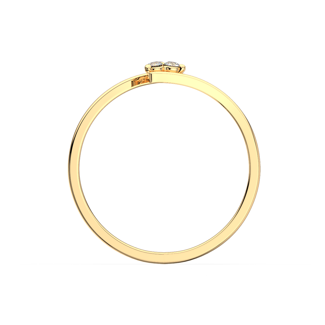 Tiny Trio Lab Grown Diamond Ring by Stefee Jewels
