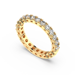 Load image into Gallery viewer, Large Petite Brilliant Round Band Lab Grown Diamond Ring by Stefee Jewels