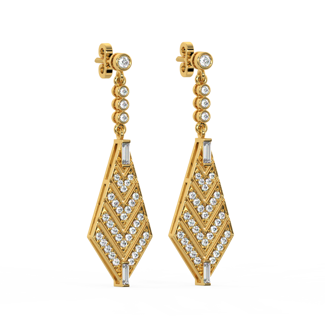 Dazzling Delight Lab Grown Diamond Drop Earrings by Stefee Jewels