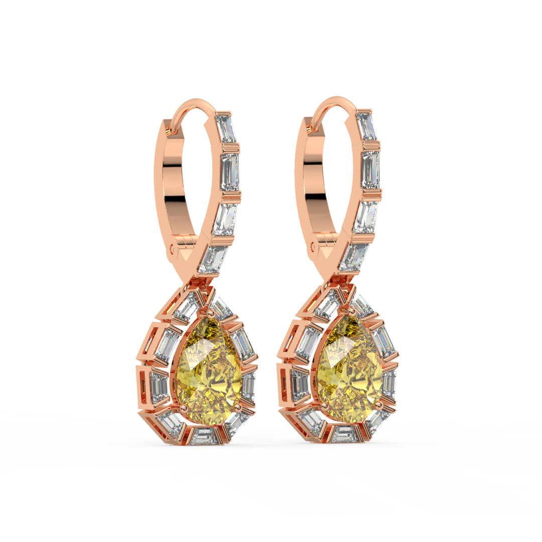 Radiant Reflections Lab Grown Diamond Drop Earrings by Stefee Jewels