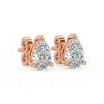 Load image into Gallery viewer, Solitaire Pear Lab Grown Diamond Studs Earrings by Stefee
