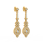 Load image into Gallery viewer, Radiant Twinkle Lab Grown Diamond Drop Earrings by Stefee Jewels
