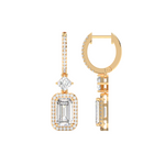 Load image into Gallery viewer, Emrald-Cut Drop  Lab Grown Diamond Earrings By Stefee Jewels
