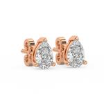 Load image into Gallery viewer, Solitaire Pear Lab Grown Diamond Studs Earrings by Stefee
