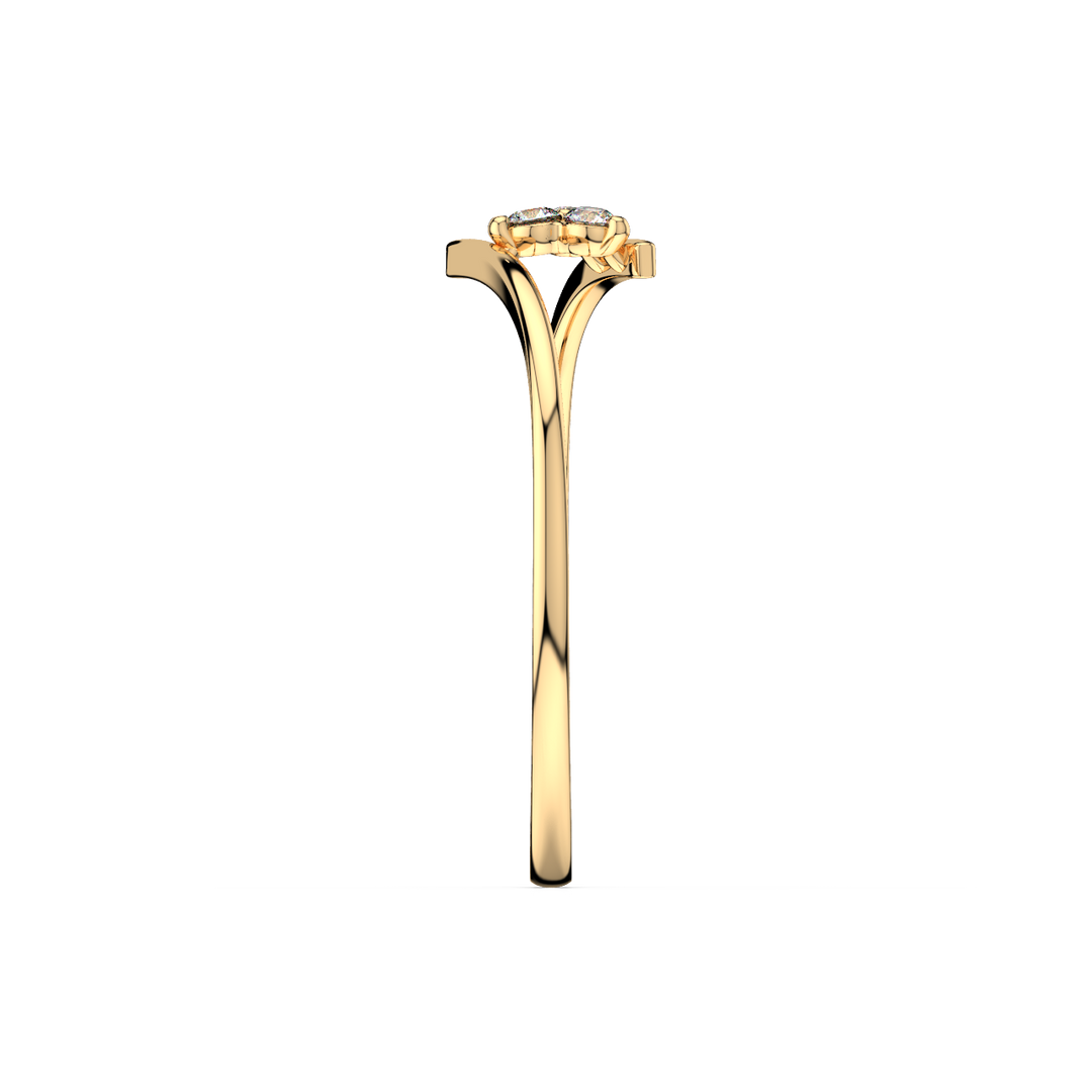 Tiny Trio Lab Grown Diamond Ring by Stefee Jewels