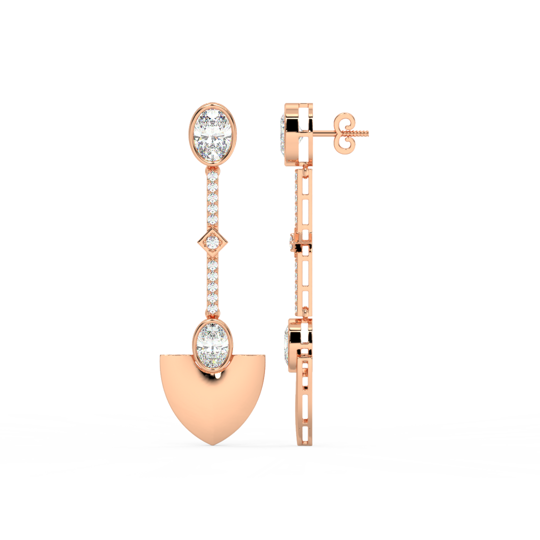 Pure Elegance Lab Grown Diamond Drop Earrings by Stefee Jewels