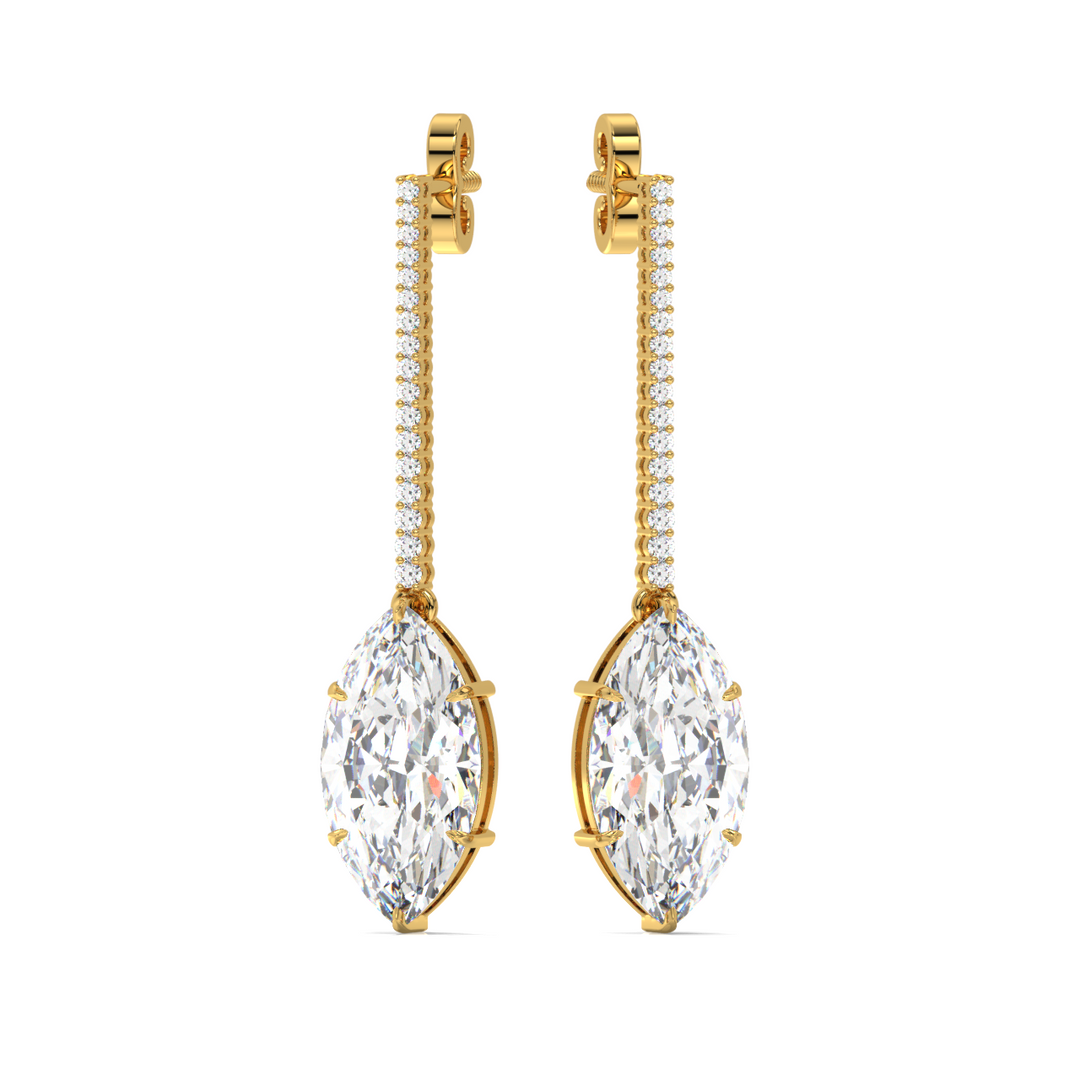 Exqusite Lab Grown Diamond Drop  Earrings By Stefee Jewels