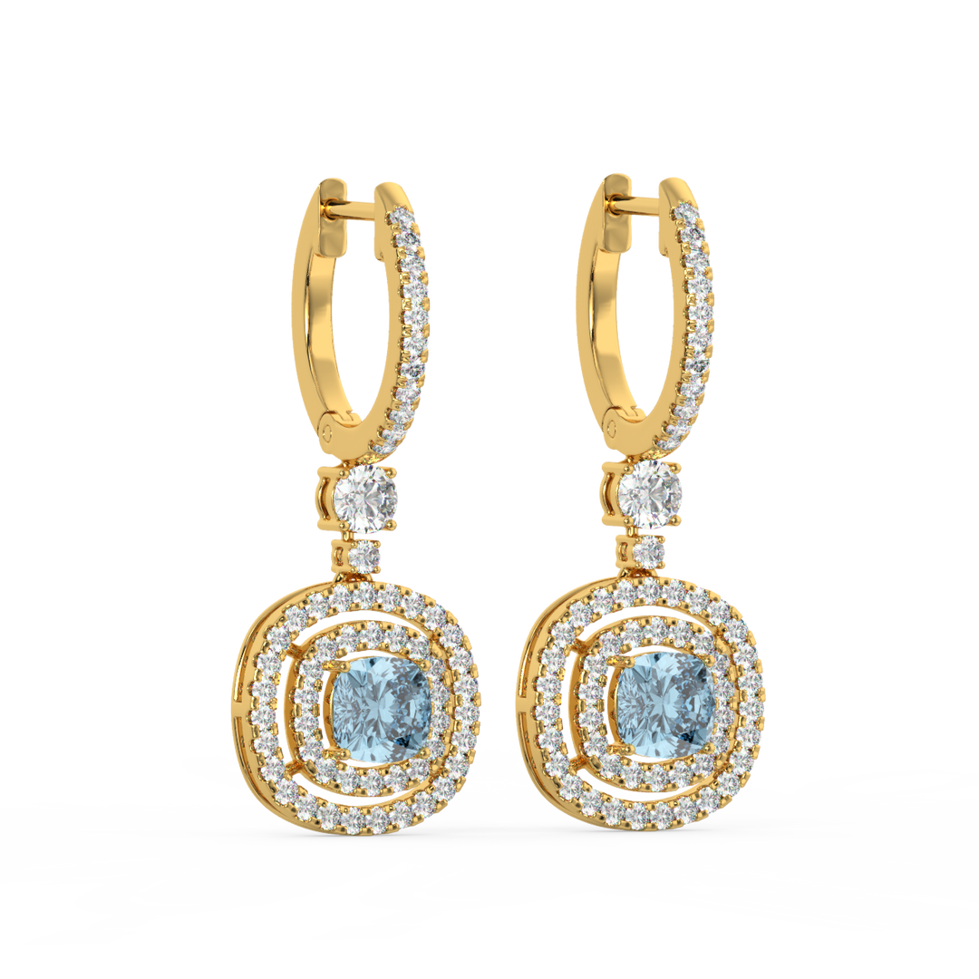 Shine Gem Hoop Earrings By Stefee Jewels