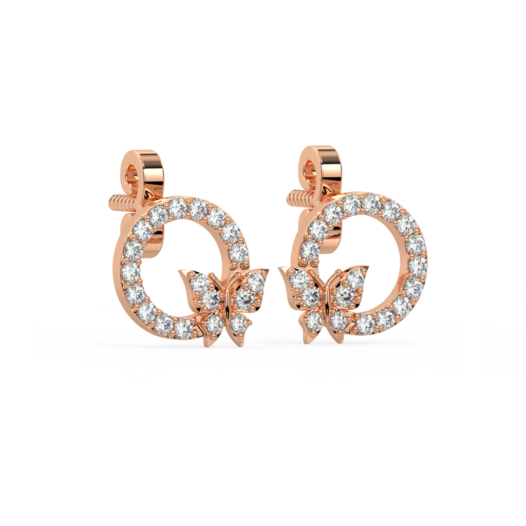 Heartful Flutter lab Grown Diamond  Pendant Set Set by Stefee Jewels