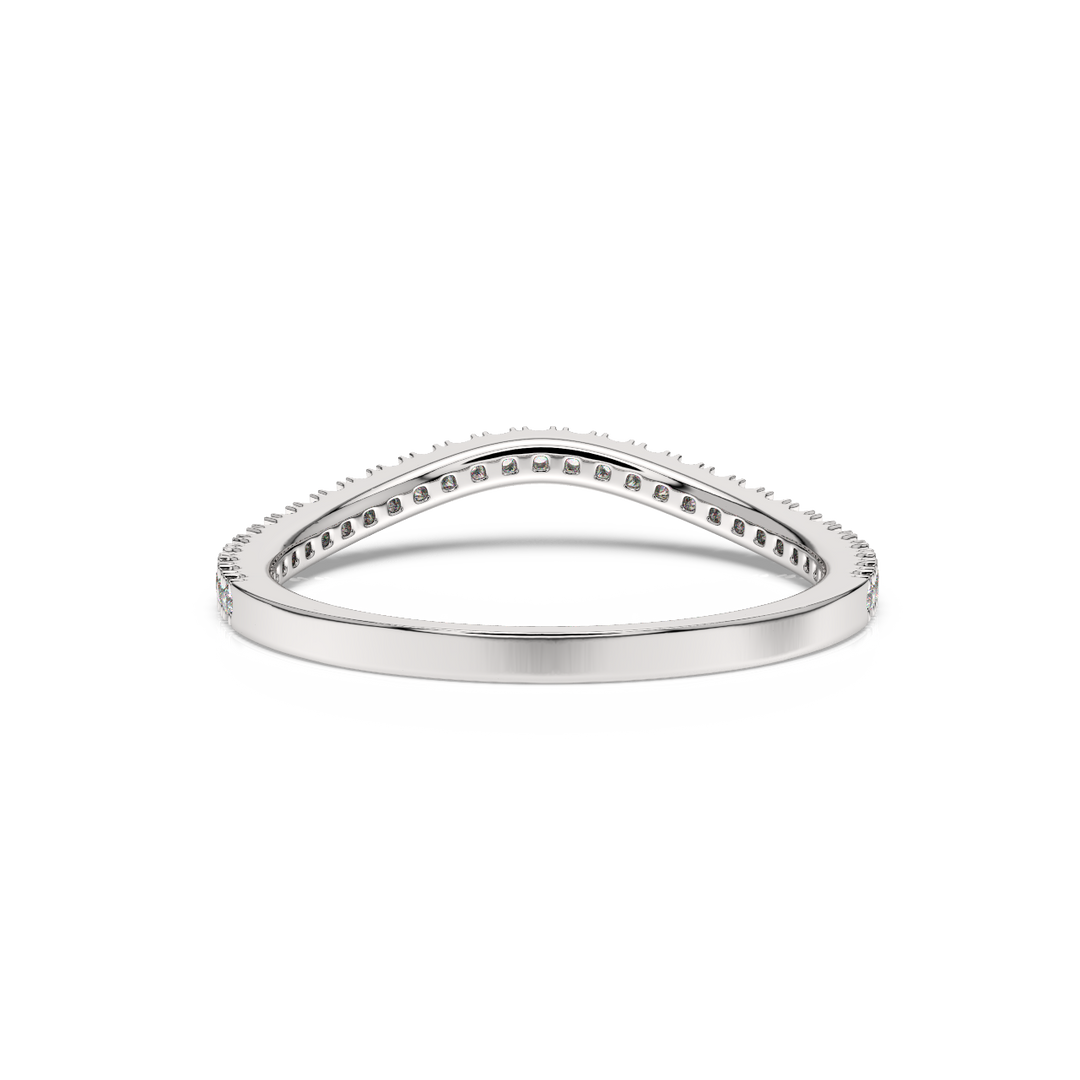 Slight Rippling Round Lab Grown Diamond Ring by Stefee Jewels