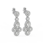 Load image into Gallery viewer, Sparkling Clustered Lab Grown Diamond  Danglers By Stefee Jewels
